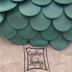 Turquoise Scalloped Handbag